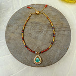 Load image into Gallery viewer, Vibrant Turquoise & Carnelian Bracelet