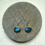 Load image into Gallery viewer, Blue Labradorite Threader Earrings