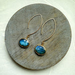 Load image into Gallery viewer, Blue Labradorite Threader Earrings