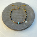 Load image into Gallery viewer, Green Onyx & Amazonite Lg Cross