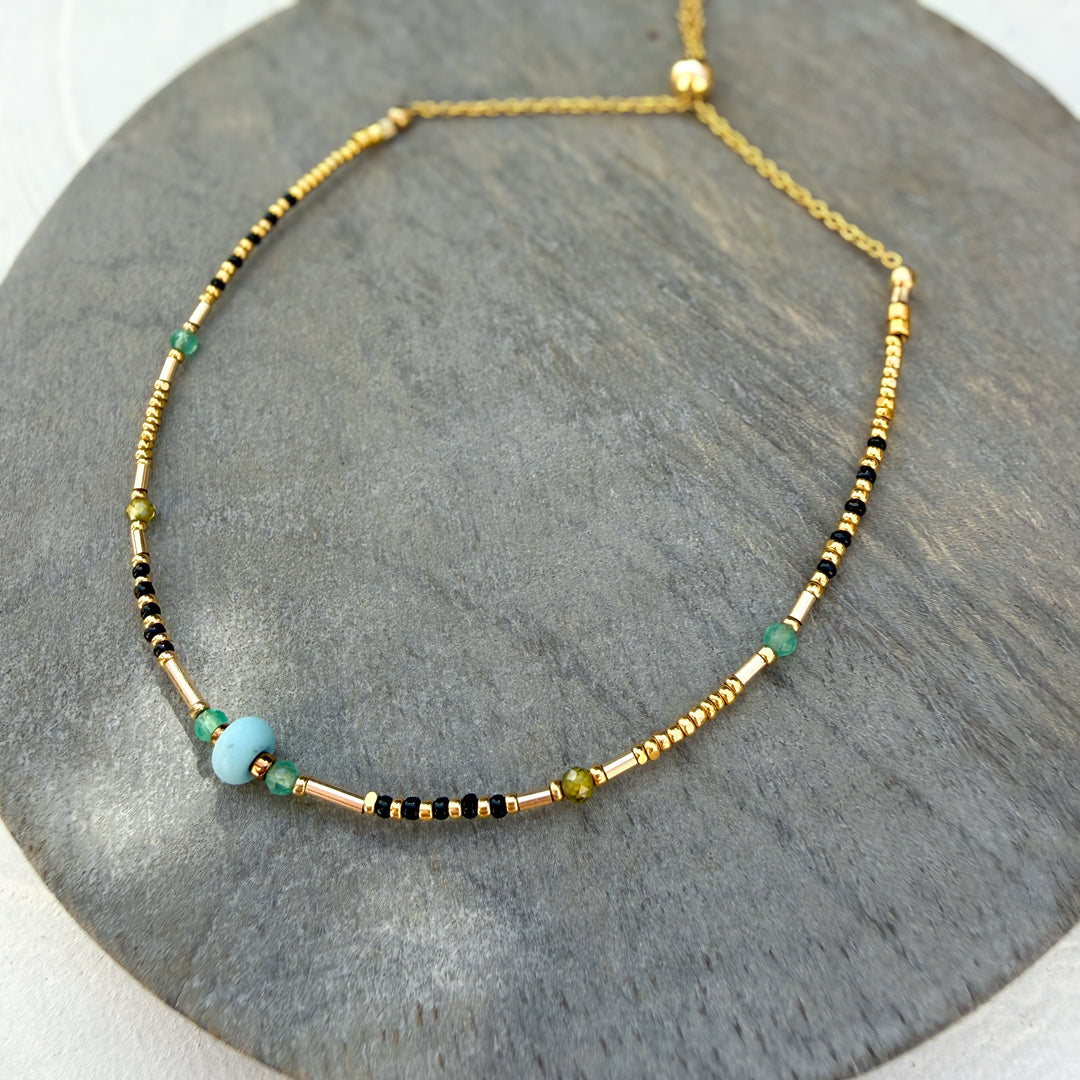 Boho Luxury Beaded Logos Bracelet