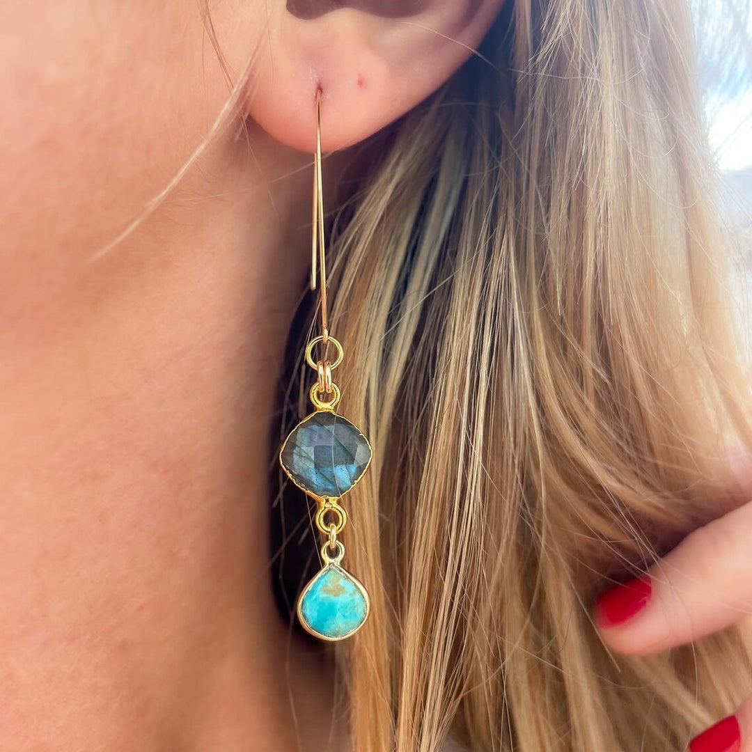 Turquoise & Cerulean Blue Threaders