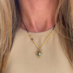 Load image into Gallery viewer, Green Labradorite Charm Necklace
