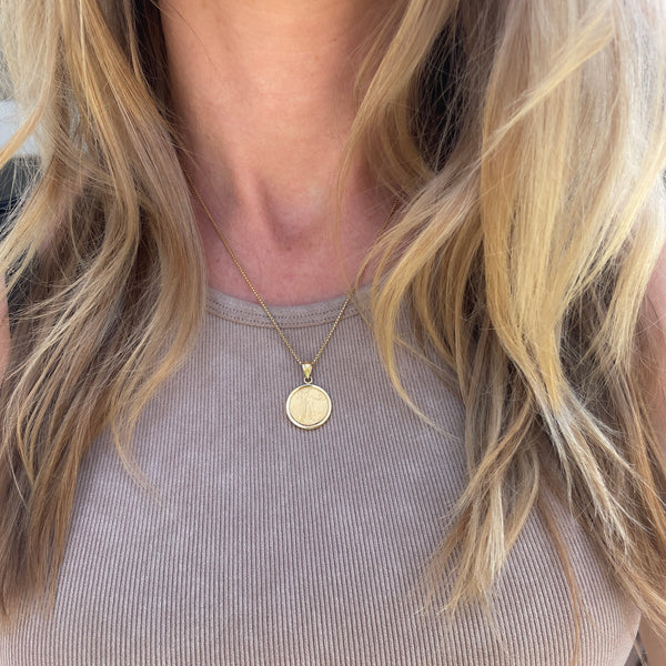 Gold American Eagle Coin Pendant Necklace