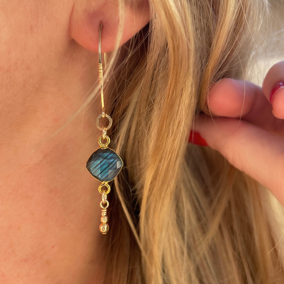 Mismatched Labradorite Threaders